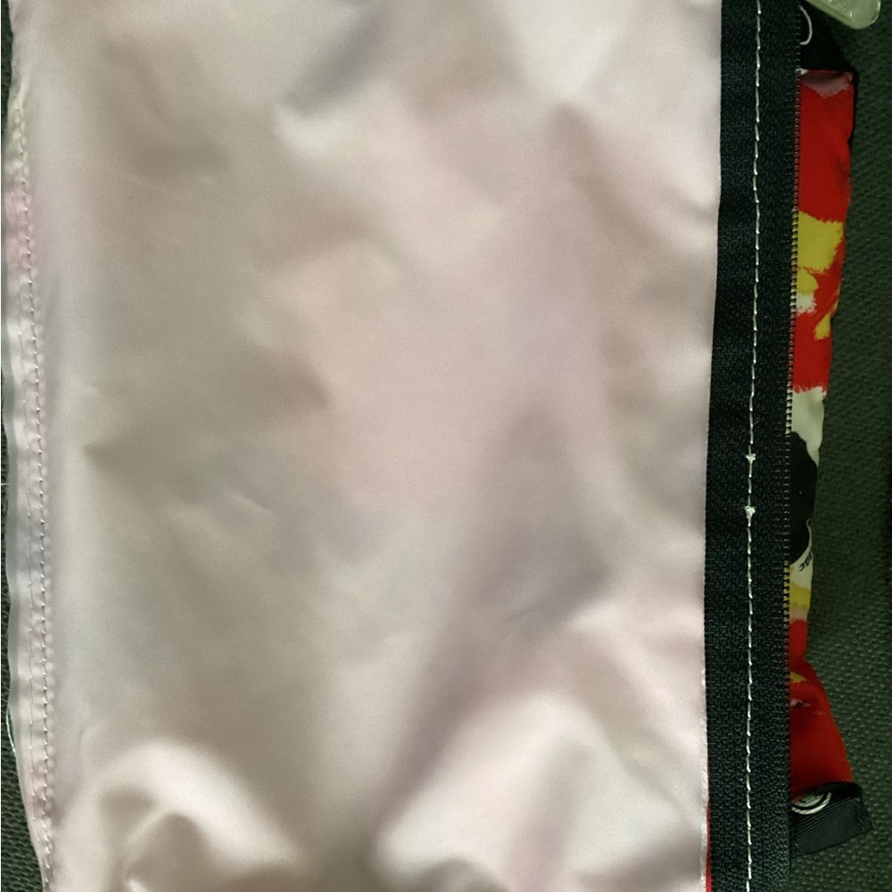 LeSportsac Red and Black Cosmetic Bag Floral Design - Picture 4 of 4